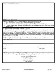 Form NOI-07 Notice of Intent Form - Construction Dewatering General Permit (Mtg070000) - Montana, Page 5