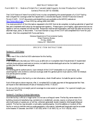 Form NOI-13 Notice of Intent - Concentrated Aquatic Animal Production General Permit (Mtg130000) - Montana, Page 5