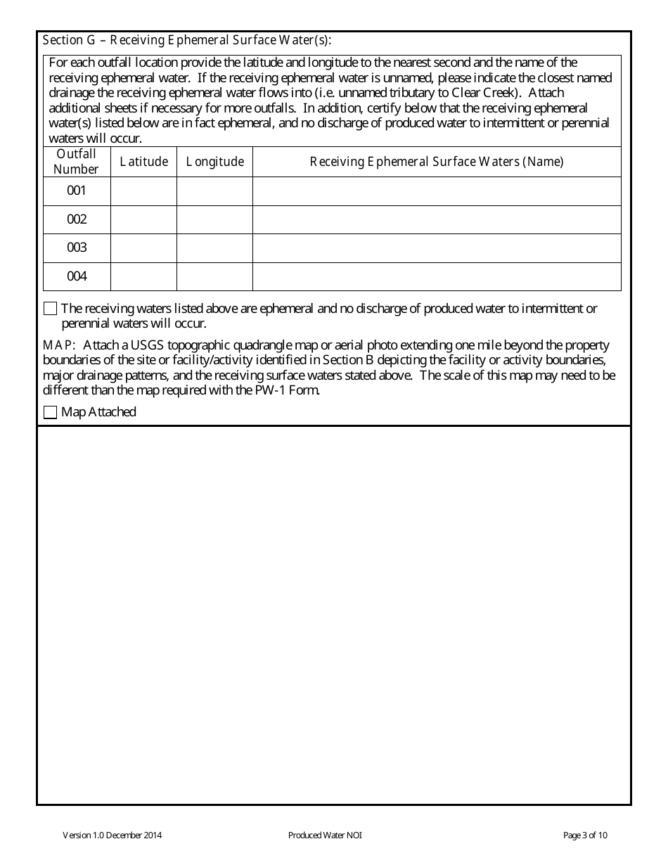 Form NOI-31 Notice of Intent (Noi) Form - Produced Water General Permit (Pwgp) - Montana, Page 3