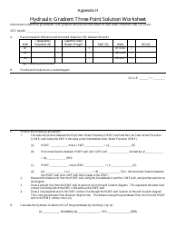 Document preview: Appendix H Hydraulic Gradient Three Point Solution Worksheet - Montana
