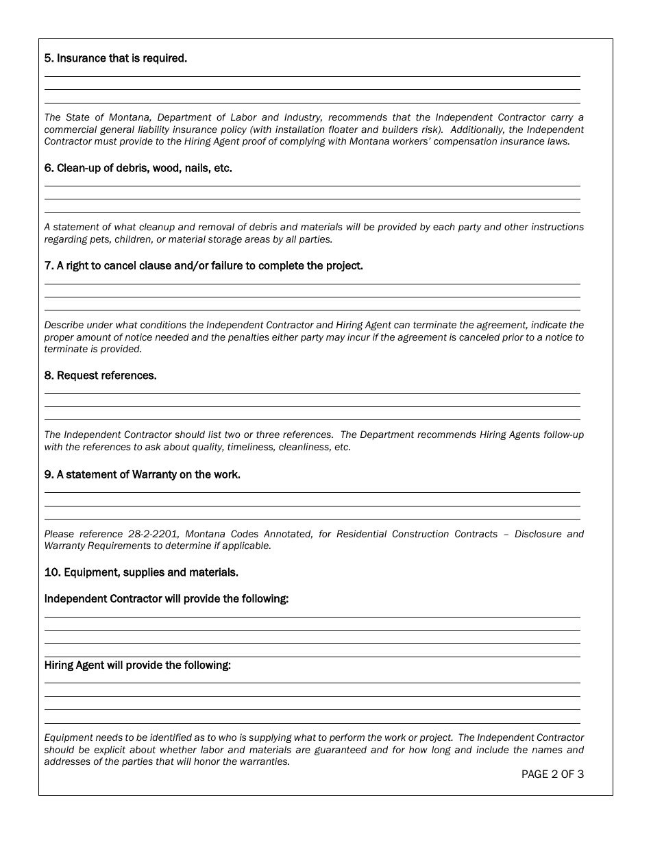 Memorandum of Agreement - Montana, Page 3