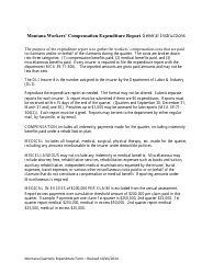 Quarterly Expenditure Report Form - Montana, Page 2