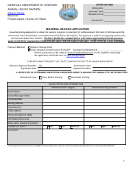 Seasonal Grazing Application Form - Montana