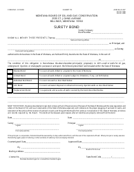 Document preview: Form 3 Surety Bond - Montana