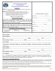 Form 606 NIR Application to Change an Existing Non-irrigation Water Right - Montana
