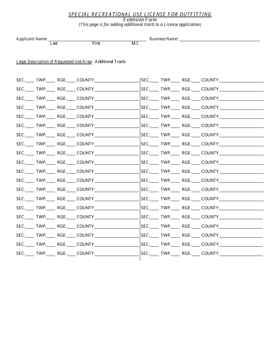 Form DS-RU1 Application for Special Recreational Use License for Outfitting - Montana, Page 2