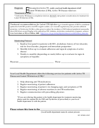 Tb Diagnostic Referral Form - Active Tb Disease or Latent Tb Infection (Ltbi) - Montana, Page 2