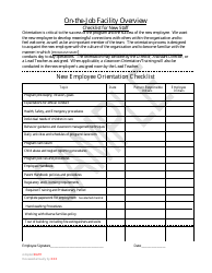 Montana New Employee Orientation Checklist - Sample - Fill Out, Sign ...
