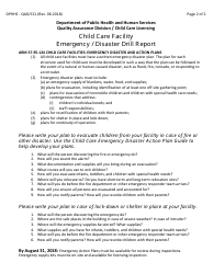 Form DPHHS-QAD/CCL Emergency / Disaster Drill Report - Child Care Facility - Montana, Page 2
