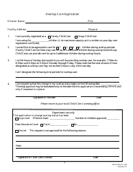 Form DPHHS-QAD/CCL-050 Overlap Care Application - Care Licensing Program - Montana, Page 2