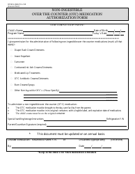 Document preview: Form DPHHS-QAD/CCL-120 Non-ingestible Over the Counter (OTC) Medication Authorization Form - Montana