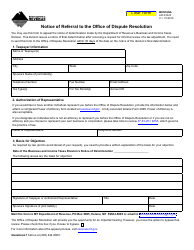 Document preview: Form APLS102F Notice of Referral to the Office of Dispute Resolution - Montana
