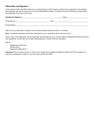 Form AB-30R Real Property Tax Exemption Application - Montana, Page 2