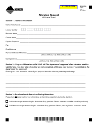 Form ALTRET Alteration Request - Montana