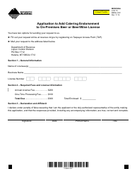 Document preview: Form BBWL-CAT Application to Add Catering Endorsement to on-Premises Beer or Beer/Wine License - Montana
