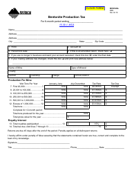 Form BEN Bentonite Production Tax - Montana