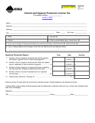 Form CGT &quot;Cement and Gypsum Producers License Tax&quot; - Montana