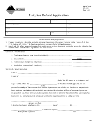 Document preview: Form CT-203 Insignias Refund Application - Montana