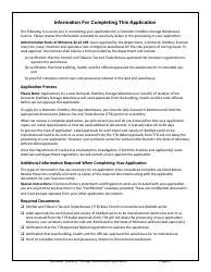 Form DDWHAPP Domestic Distillery Storage Warehouse Application - Montana, Page 3