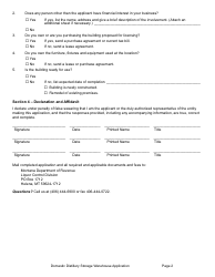 Form DDWHAPP Domestic Distillery Storage Warehouse Application - Montana, Page 6