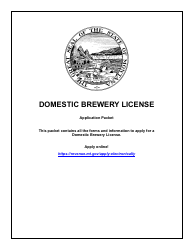 Form DBLA Domestic Brewery License - Montana