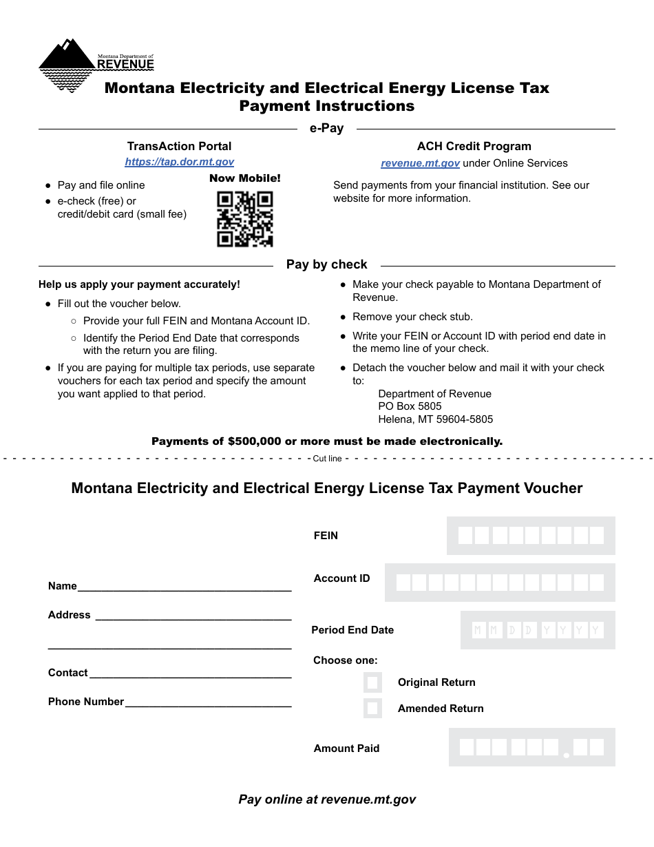 Form EEL Electricity and Electrical Energy License Tax Report - Montana, Page 3