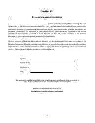 Form 5 Alcoholic Beverages - Gambling Operator Combined on-Premises License Application - Montana, Page 12