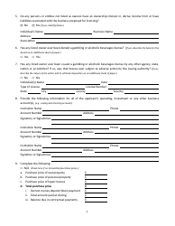 Form 5 Alcoholic Beverages - Gambling Operator Combined on-Premises License Application - Montana, Page 6