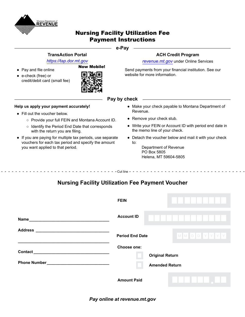 Form NFBT Nursing Facility Utilization Fee - Montana, Page 3