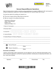 Form NONUSE-REQ Nonuse Request/Resume Operations Form - Montana, Page 2