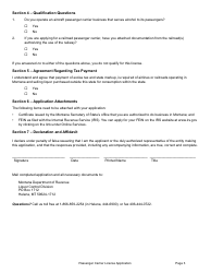 Form PASCA Passenger Carrier License Application - Montana, Page 3