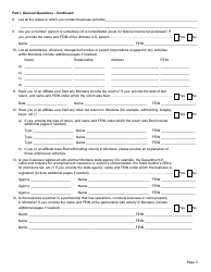 Form NEXUS Nexus Questionnaire - Montana, Page 2