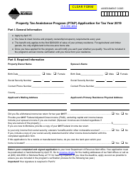 Document preview: Form PTAP Property Tax Assistance Program (Ptap) Application - Montana