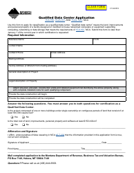 Document preview: Qualified Data Center Application Form - Montana