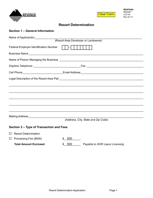 Form RESDET  Printable Pdf