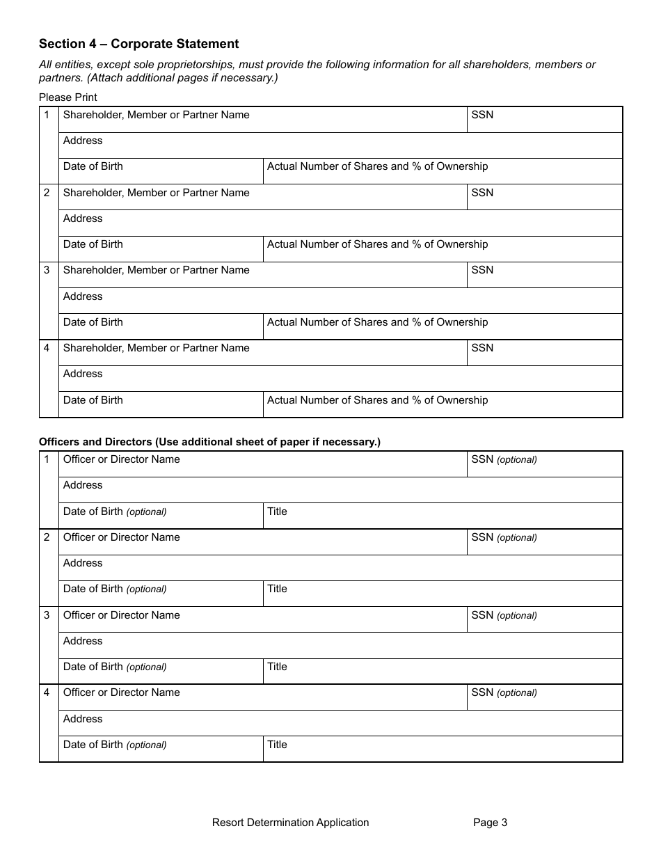 Form RESDET Resort Determination - Montana, Page 3