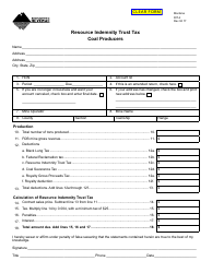 Form RIT-4 &quot;Resource Indemnity Trust Tax - Coal Producers&quot; - Montana