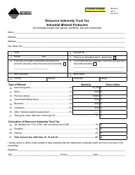 Form RIT-1 &quot;Resource Indemnity Trust Tax - Industrial Mineral Producers&quot; - Montana