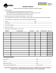 Document preview: Form SAMPLE REQ Samples Request - Montana