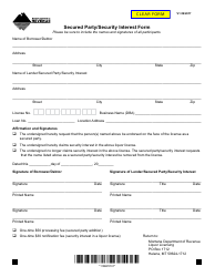 Document preview: Secured Party/Security Interest Form - Montana