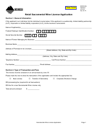 Form SACWINE Retail Sacramental Wine License Application - Montana