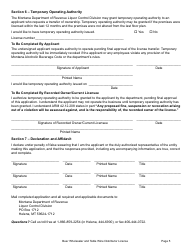 Form WHOLAPP Beer Wholesaler and Table Wine Distributor License - Montana, Page 11