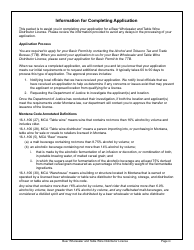 Form WHOLAPP Beer Wholesaler and Table Wine Distributor License - Montana, Page 3