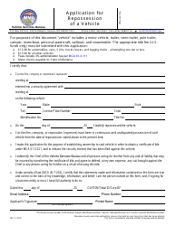 repossession form montana application vehicle pdf templateroller