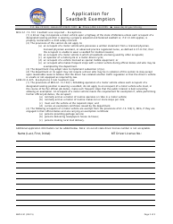Form MVD-SE1 Application for Seatbelt Exemption - Montana, Page 2
