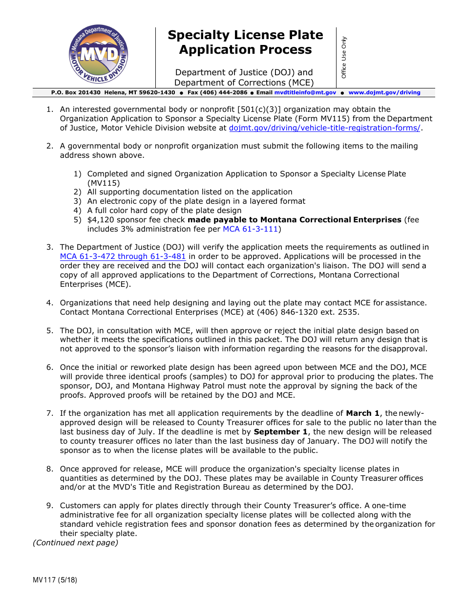 Specialty License Plate Packet - Montana, Page 3