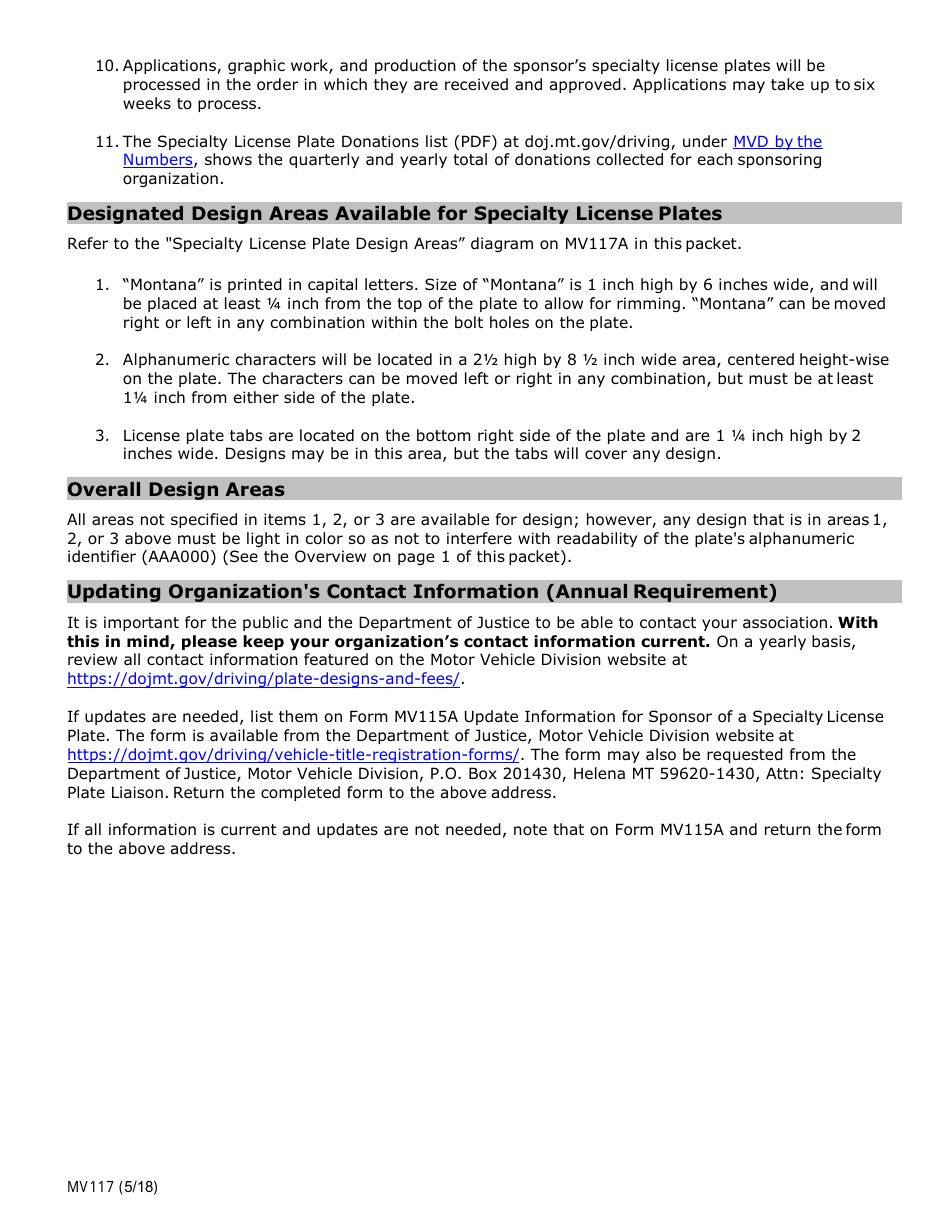 Specialty License Plate Packet - Montana, Page 4