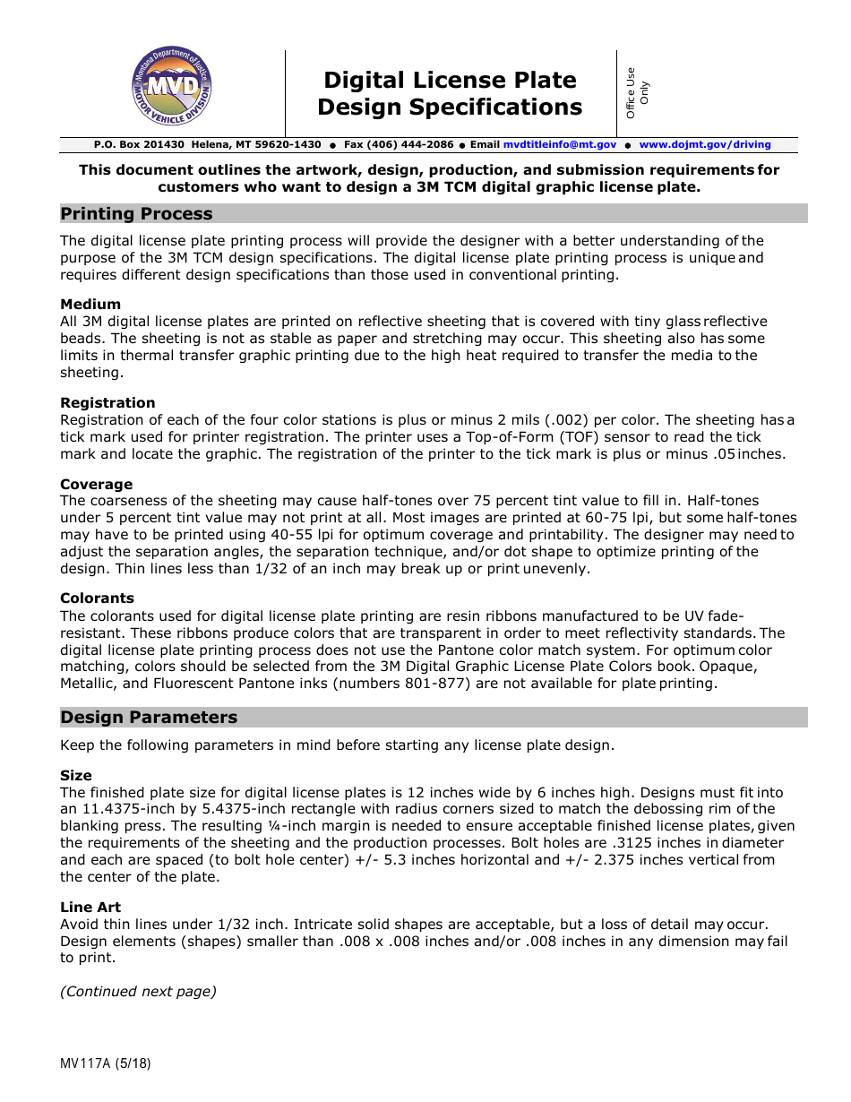 Specialty License Plate Packet - Montana, Page 5