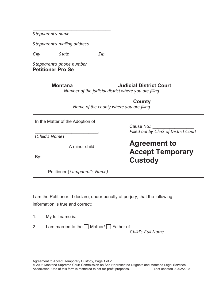 Petition for Stepparent Adoption - Montana, Page 13