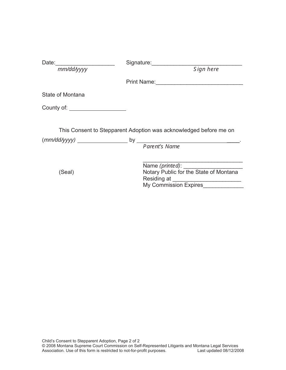 Petition for Stepparent Adoption - Montana, Page 21